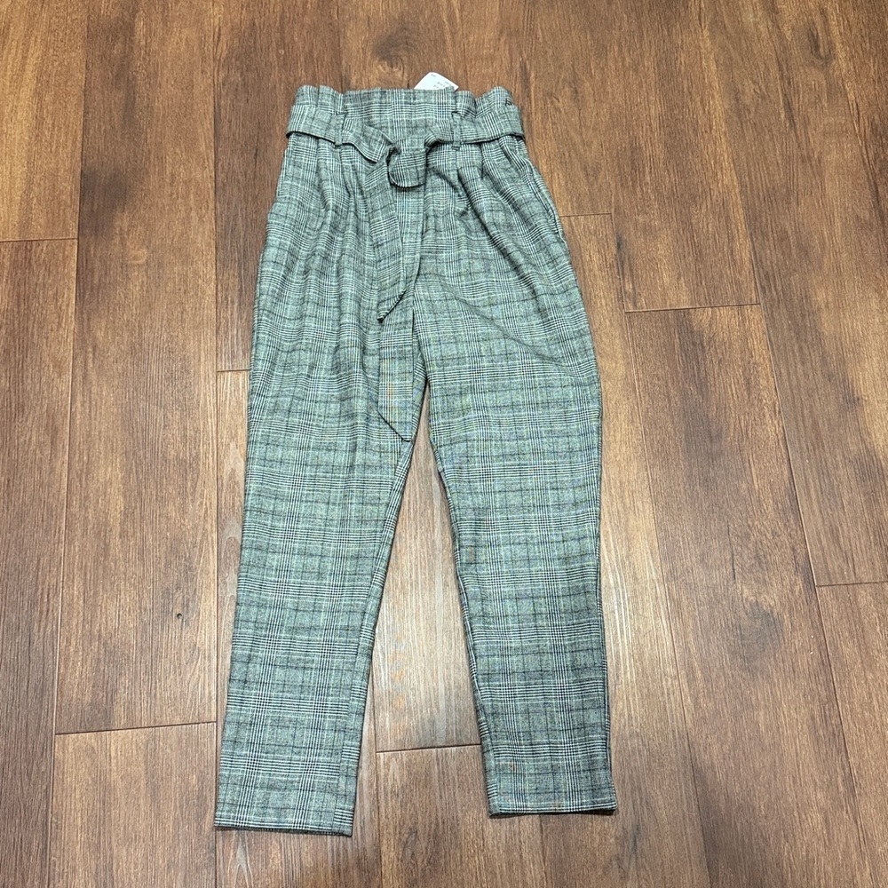 H&M Black and White Plaid Pants